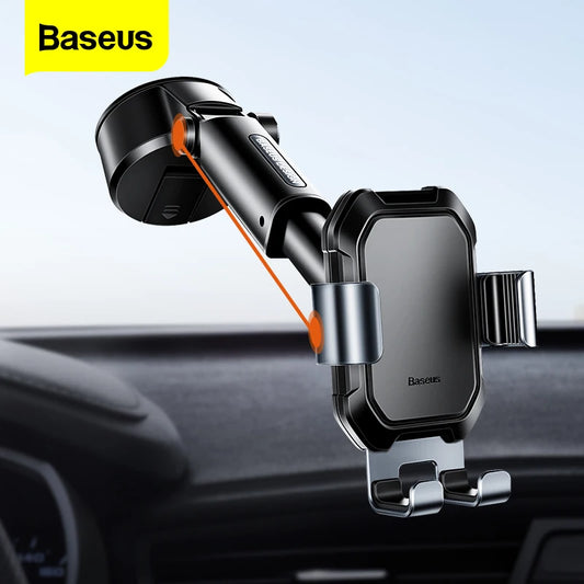 Baseus Gravity Car Phone Holder Suction Cup Adjustable Holder Stand in Car GPS Mount for Iphone 13 12 Pro Xiaomi POCO