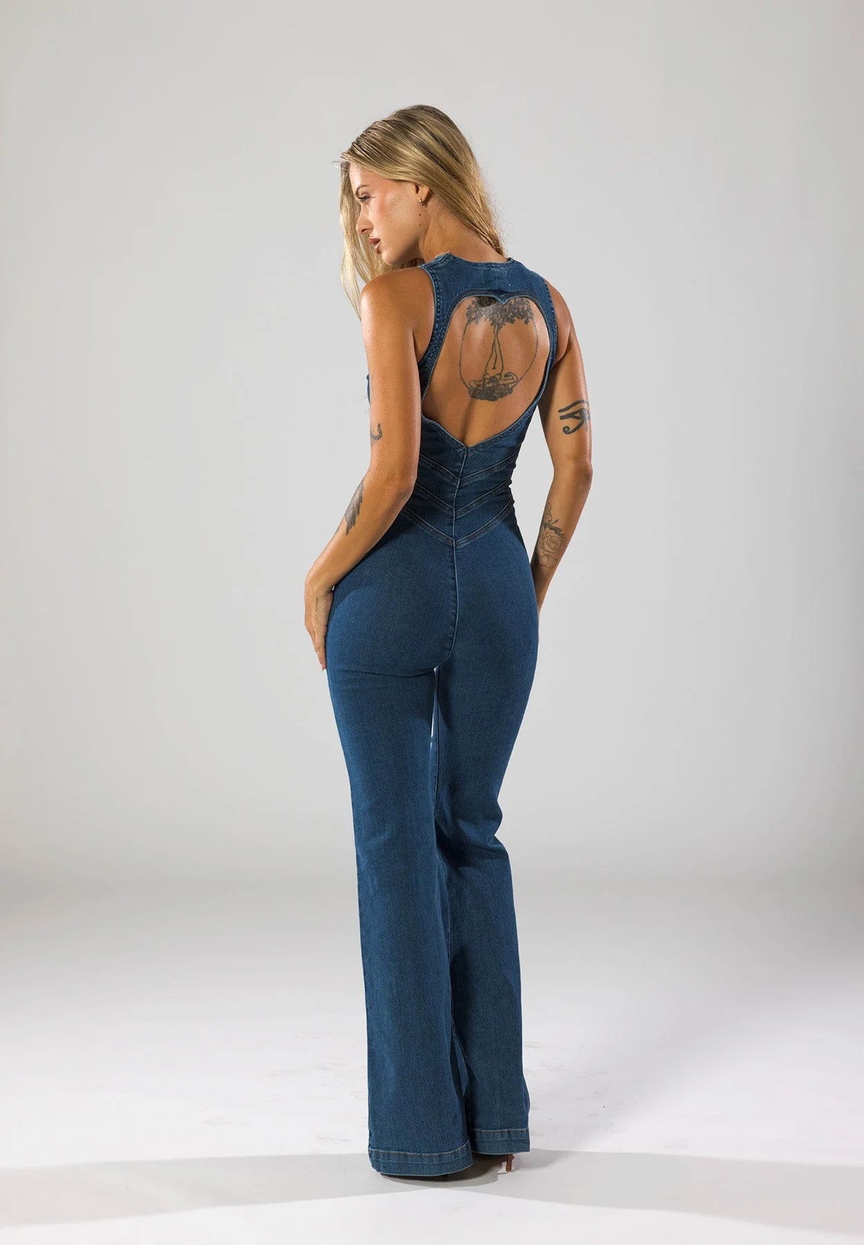 Ciao | Denim Jumpsuit Met Hartvormige Uitsnede