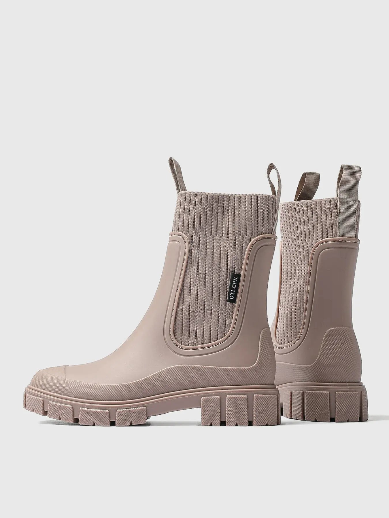 Women'S Solid Color Waterproof Rain Boots, Women Shoes, 2024 New Style Fashionable round Toe Boots for Outdoor Wear, Non-Slip Rain Boots for Women & Girls, Casual Boots