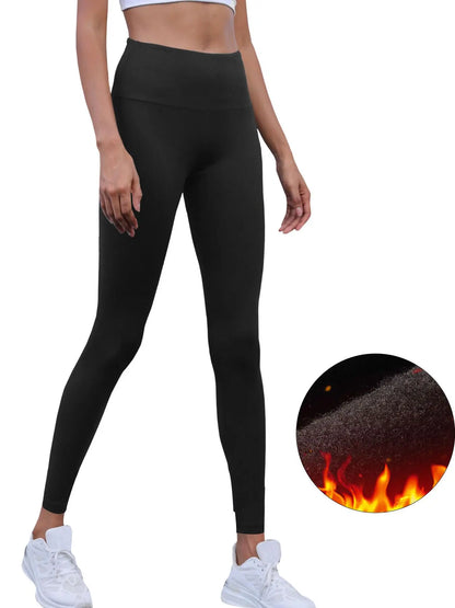 Women'S Solid High Waist Thermal Lined Leggings, Winter Warm Tight Leggings for Outdoor Wear, Summer Outfits 2024, Yoga Pants for Daily Wear, High Stretch Leggings, Yoga Activewear