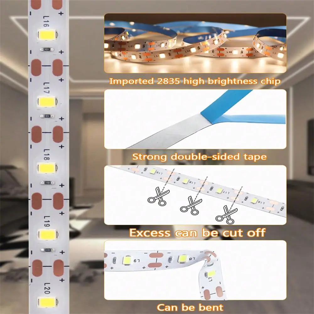 Motion-Sensor LED Strip Light, Battery-Powered Under-Cabinet Light Strip for Bedroom, Kitchen, Basement, Trunk or Counter (Batteries Not Included)